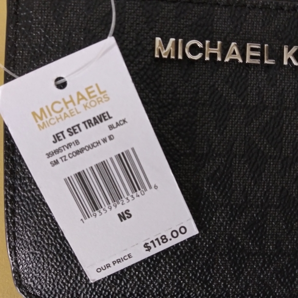 NWT MICHAEL KORS SMALL TOP ZIP COIN POUCH WITH ID WINDOW - Picture 3 of 4